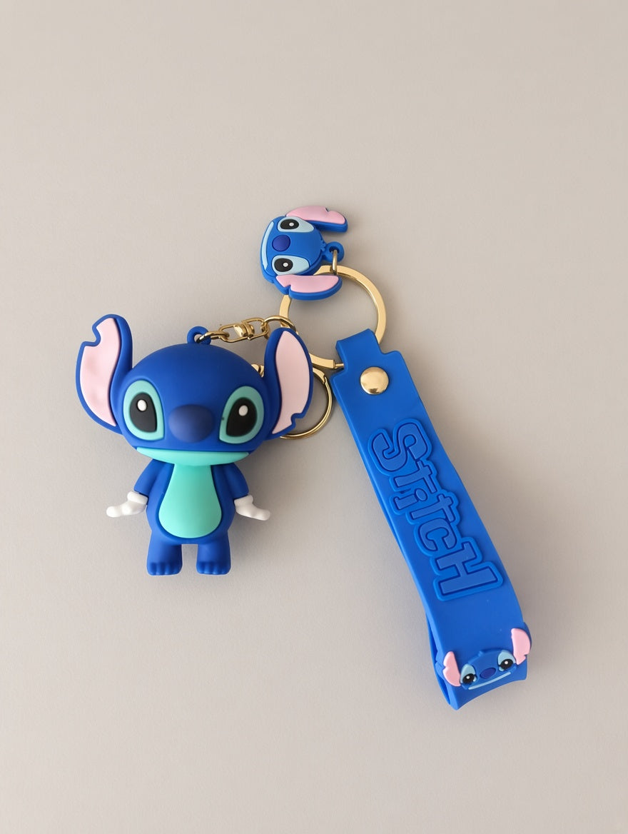 Disney Stitch Ayakta Figürlü Silikon Anahtarlık Seti