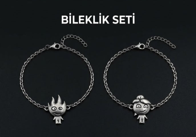 Ateş ve Su 2’li Sevgili ve Best Friend Bileklik Seti – Çift Bileklikleri