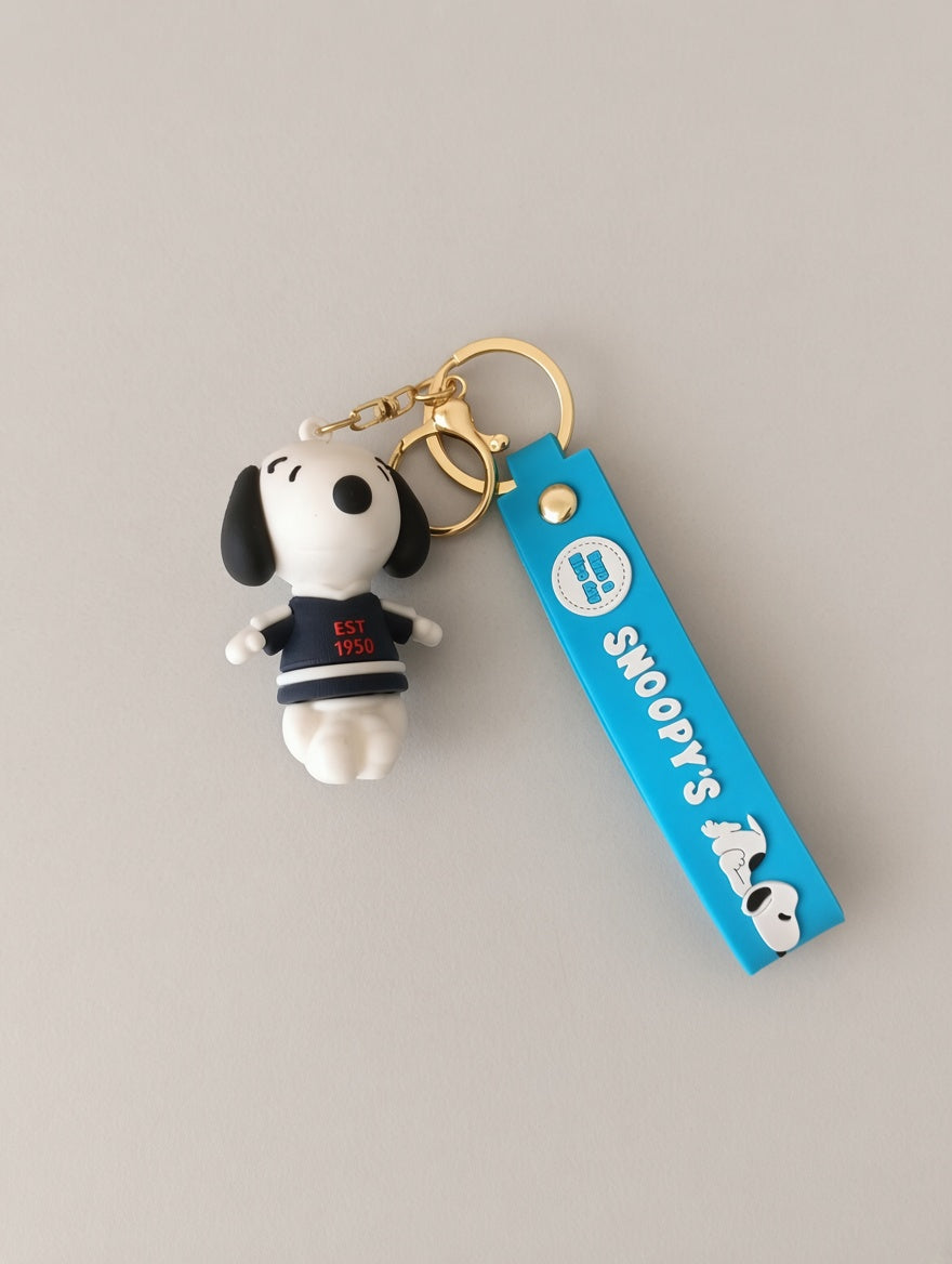 Snoopy Silikon Anahtarlık - Figür + Kordon Seti